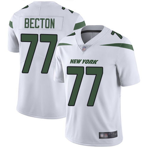 Nike Jets #77 Mekhi Becton White Youth Stitched NFL Vapor Untouchable Limited Jersey